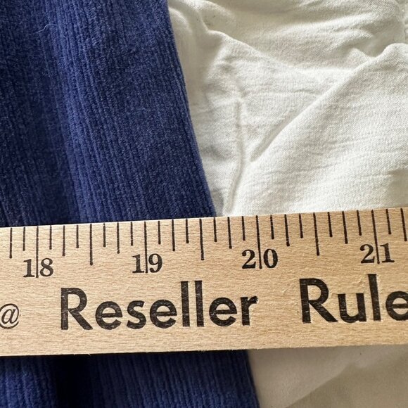 Vintage 90's April Cornell Blue Corduroy Straight Leg Pants Sz S High Waist - Picture 9 of 10